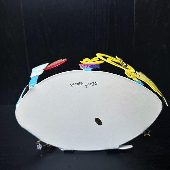 Santa's Christmas Fanciful Flights Metal Karen Rossi Silvestry Stand Card Holder - Picture 15 of 16